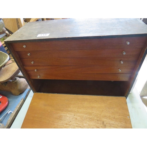 115 - Collectors cabinet of 5 drawers