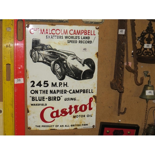 40 - Antique enamel on iron Campbell sign 26