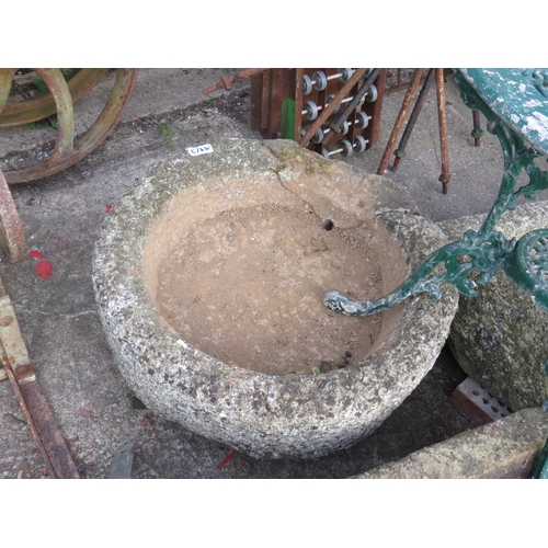 574W - Circular granite trough diameter 27