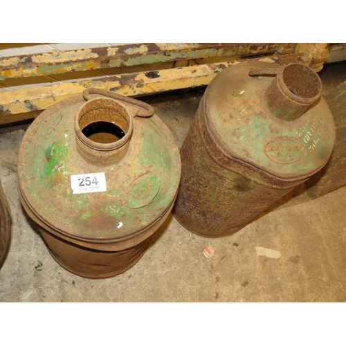 254 - 2 oil drums