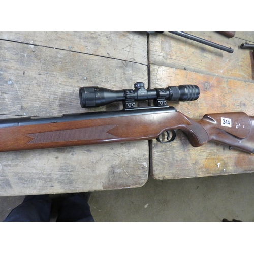 244 - Diana model 48/52 .22 side lever air rifle 2 x 7 scope