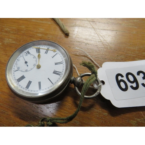 693 - Sterling silver pocket watch