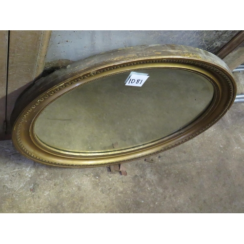 1081 - Oval gilt mirror