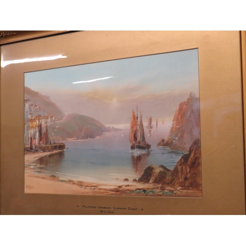 15 - W G Cole watercolour Polpero harbour 11