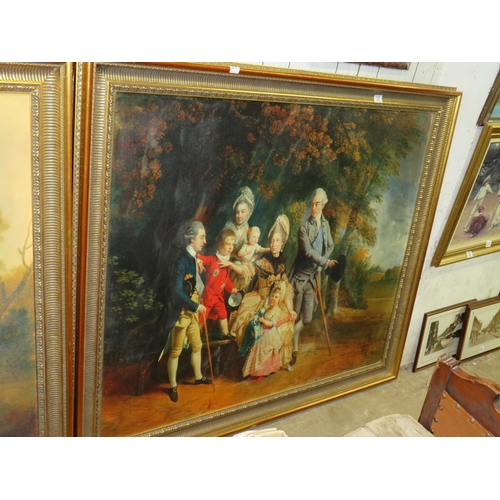 33 - Large reproduction oil on canvas family 43