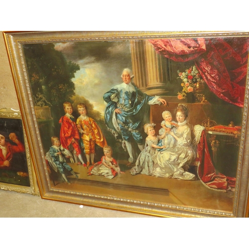 51 - Reproduction oil on canvas-Royal Family 44