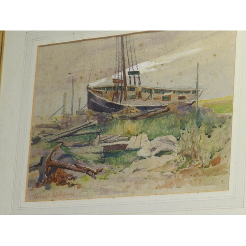 52 - T Williams signed watercolour fishing boat