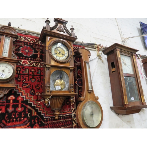 323 - Mahogany decorative wall clock