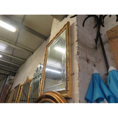 683 - Gilt framed bevel mirror