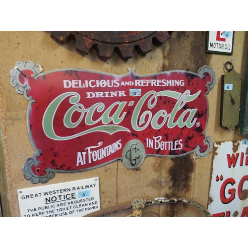 2 - Enamel on tin sign 34