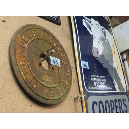 20 - Circular iron sign Derby Ogle & Sons Ltd Ripley 11