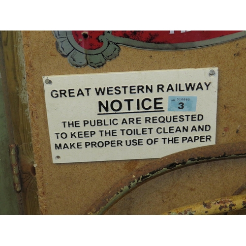 3 - Cast iron Great Western Railway notice sign 11.5