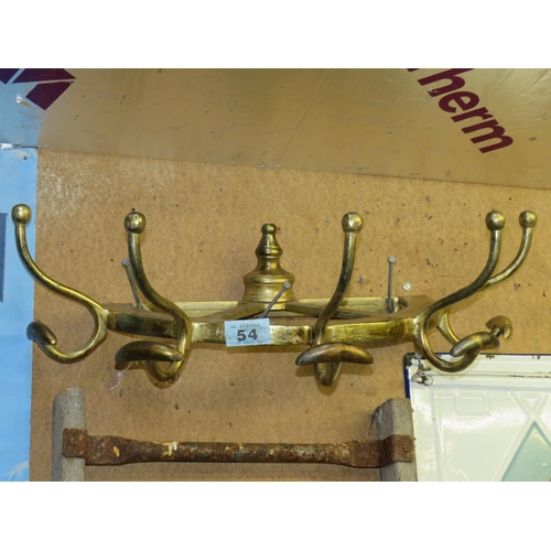 54 - Brass coat hanger