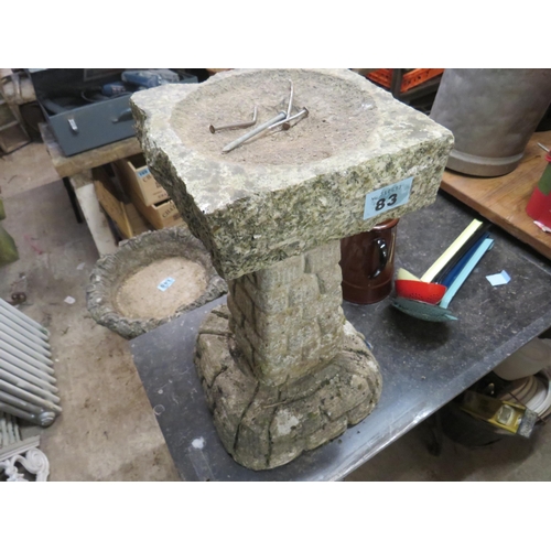 83 - Reconstituted stone birdbath