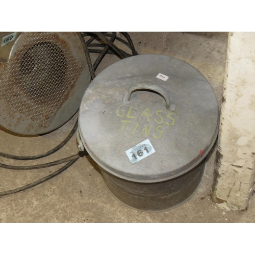 161 - Galvanised bucket with lid