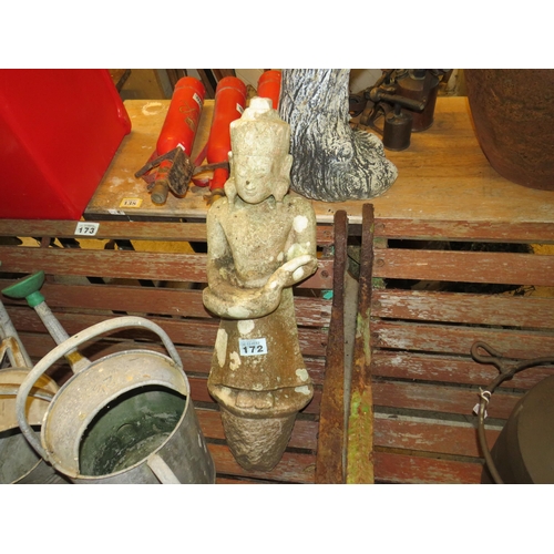 172 - Reconstituted stone oriental figure height 30