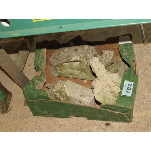 182 - Box reconstituted stone items