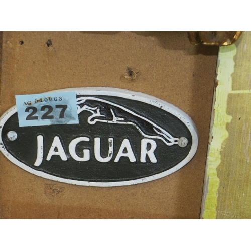 227 - Cast iron Jaguar sign 7