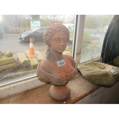 235 - Terracotta bust height 17