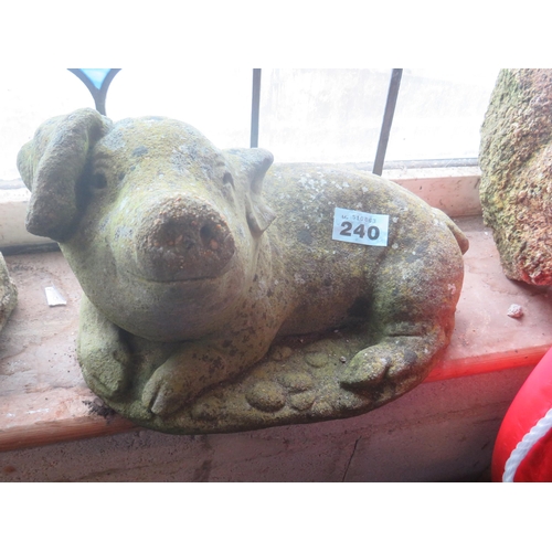 240 - Reconstituted stone pig