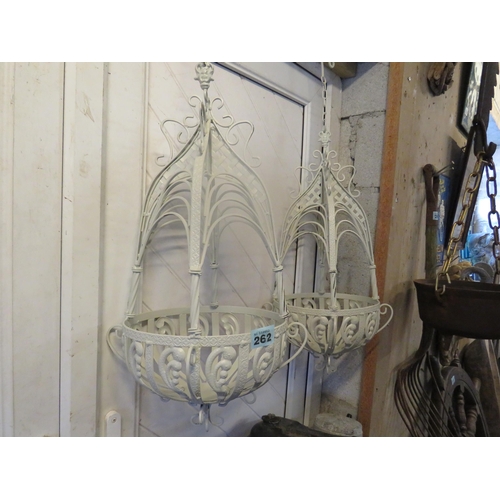 262 - Pair wrought iron 34