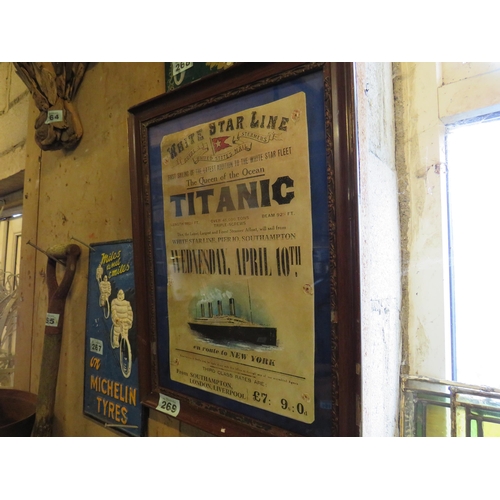 269 - Titanic framed sign