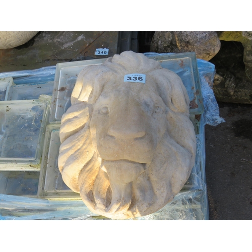 336 - Reconstituted stone lion mask