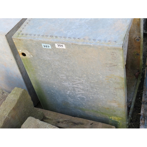 357 - Galvanised water tank 29.5