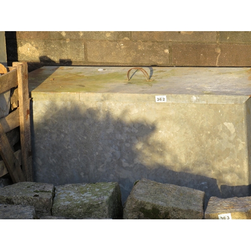 362 - Galvanised feed bin 4ft x 2ft x 2ft