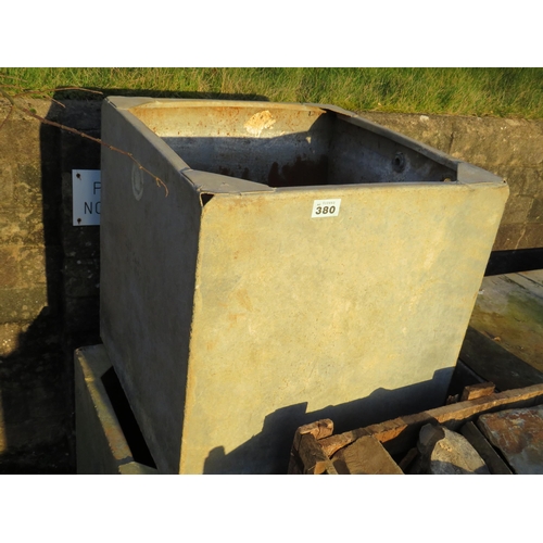 380 - Galvanised water tank 2ft square