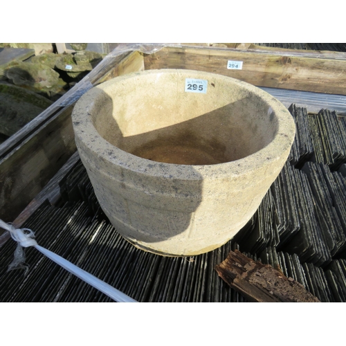 295 - Reconstituted stone flowerpot