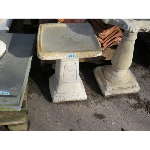 297 - Reconstituted stone birdbath 16