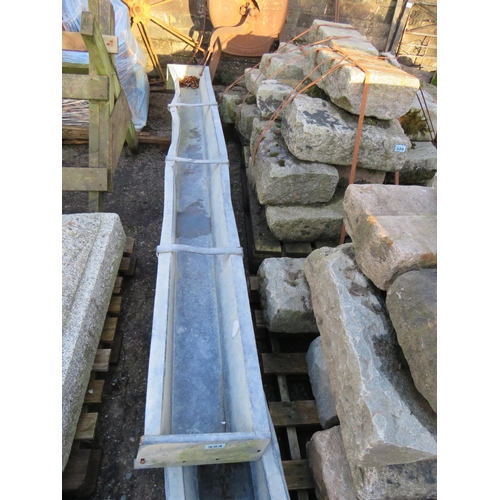 324 - 2 galvanised sheep troughs length 10ft