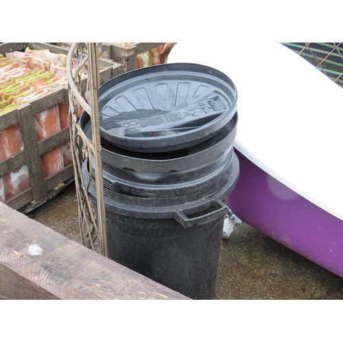 436 - 2 plastic dust bins