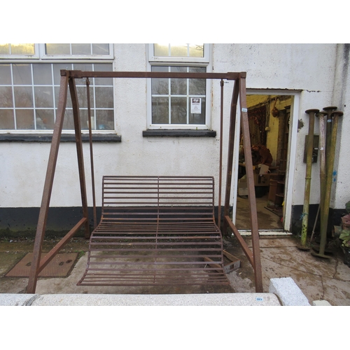 462 - Wrought iron swing seat