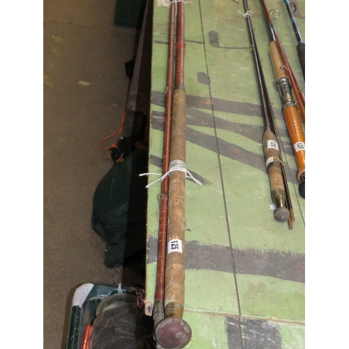 125 - W Robertson 4pc split cane salmon rod