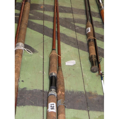 126 - 2 split cane rods(1 tip missing)