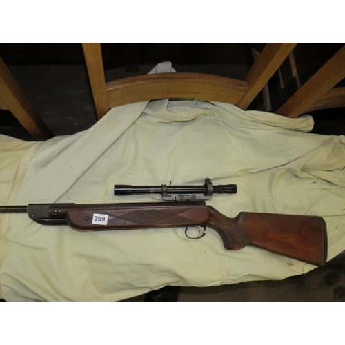 359 - Early Original model 35 .22 air rifle with telescopic sight