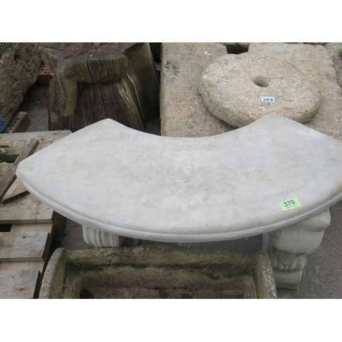 370 - Reconstituted stone bench