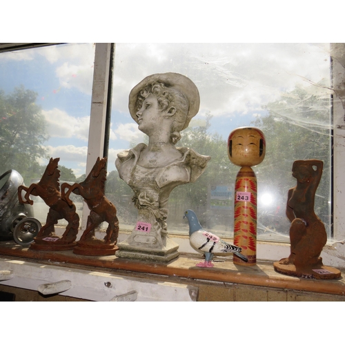 241 - Stoneware bust of a lady