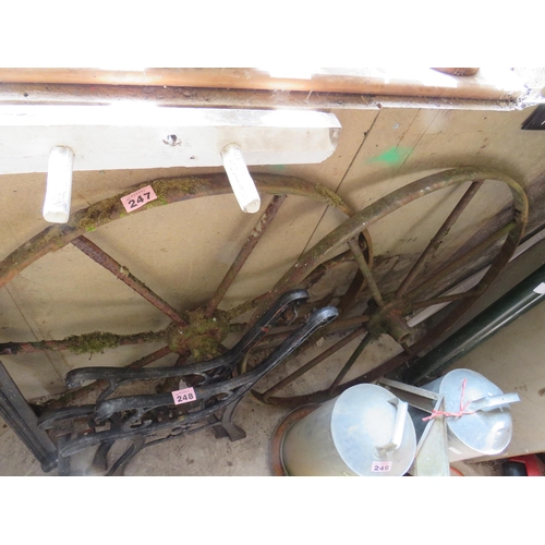 247 - Pair machinery wheels diameter 36