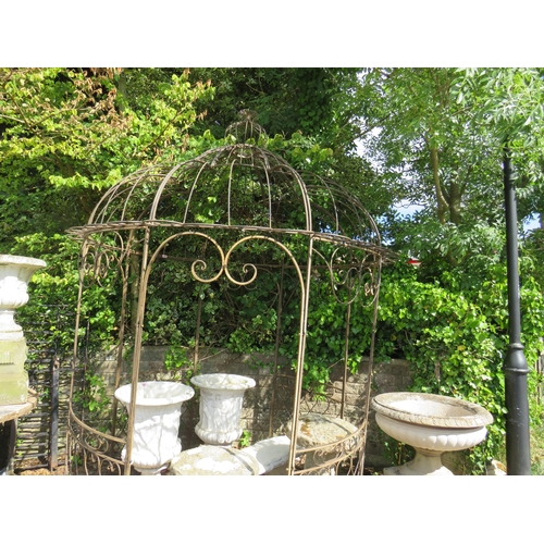 266 - 9ft high iron gazebo