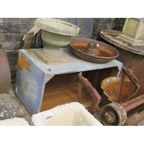 282 - Galvanised water tank 4ft x 2ft x 2ft