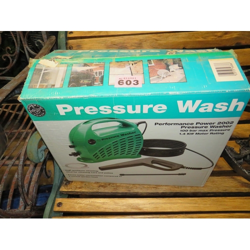 603 - Pressure washer nearly new