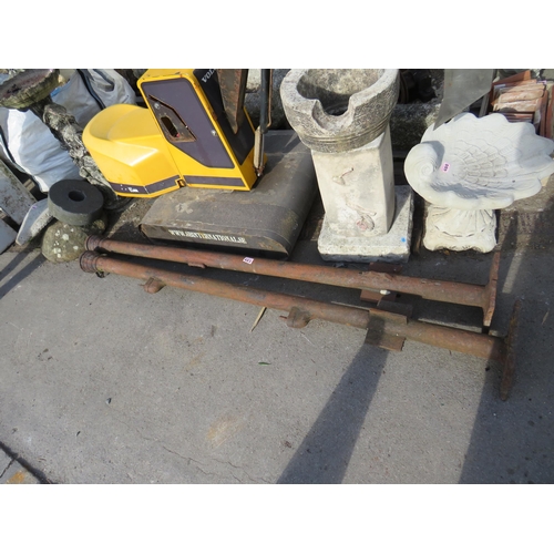 483 - Pair cast iron Victorian gate posts length 82