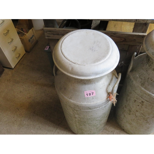 187 - Aluminium 10 gallon milk churn