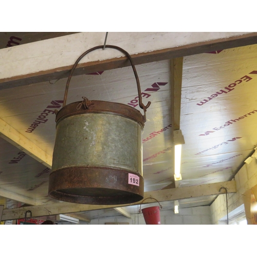 192 - Galvanised well bucket