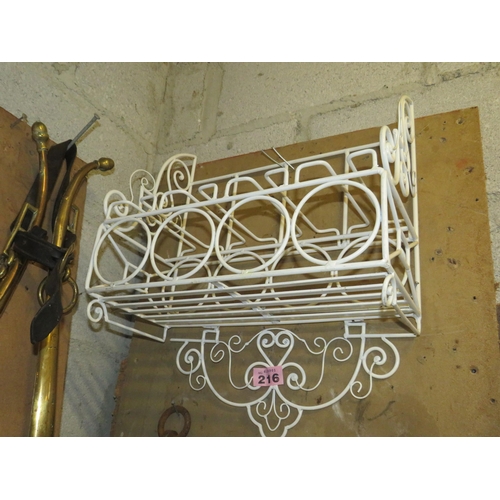 216 - Wrought iron wall planter