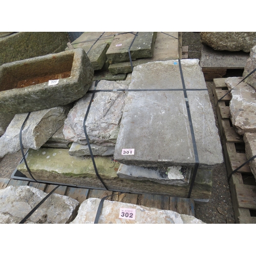 301 - Pallet of ex Plymouth Barbican floor stone