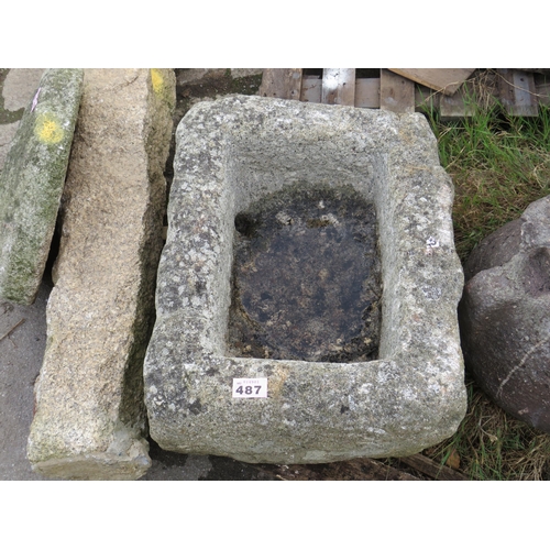 487 - Graniteb trough 2ft x 19